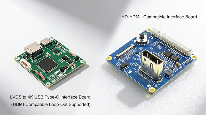 LVDS to 4K USB Type-C Interface Board and HD-HDMI Compatible Interface Board