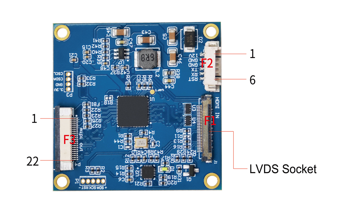 4K HDMI-Compatible to interface board interface Assignment